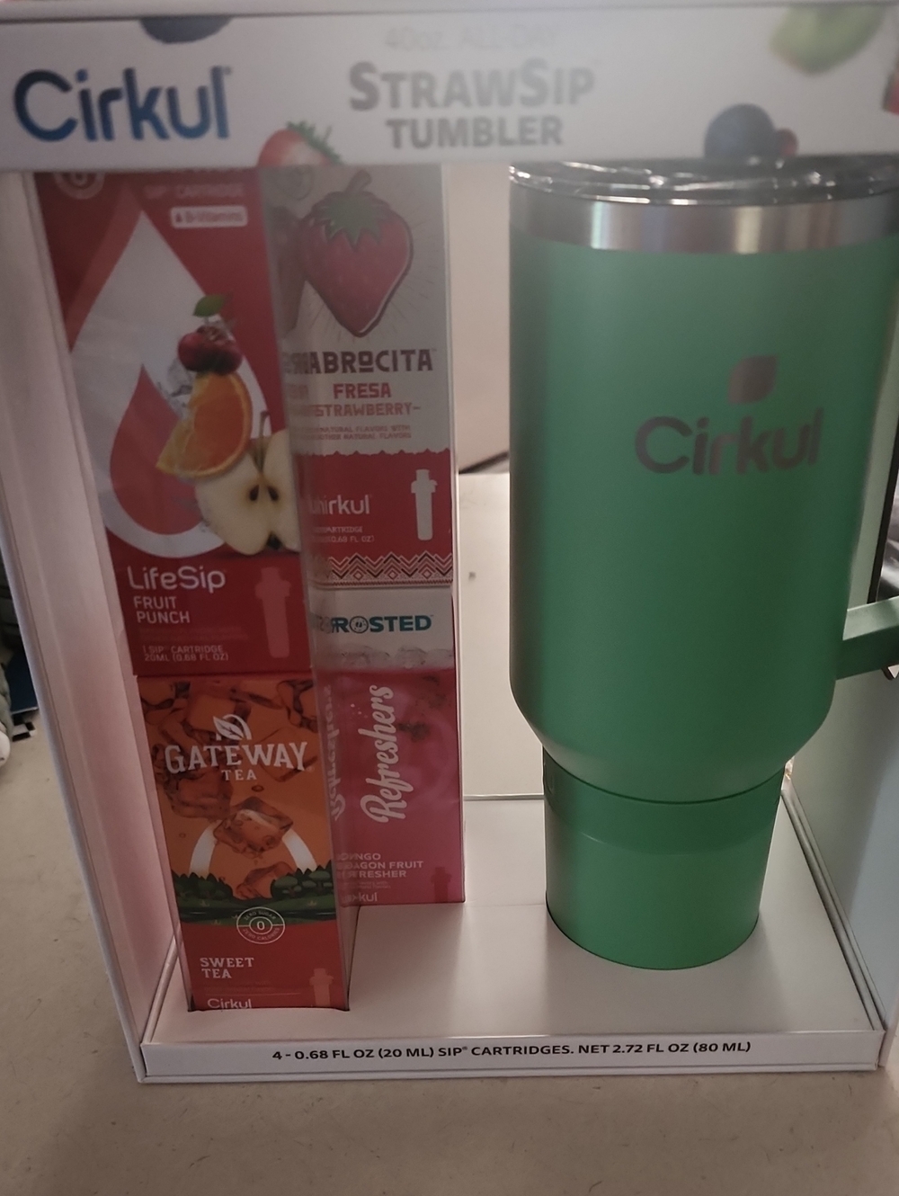 Cirkul Green StrawSip Tumbler - Insulated Travel Mug